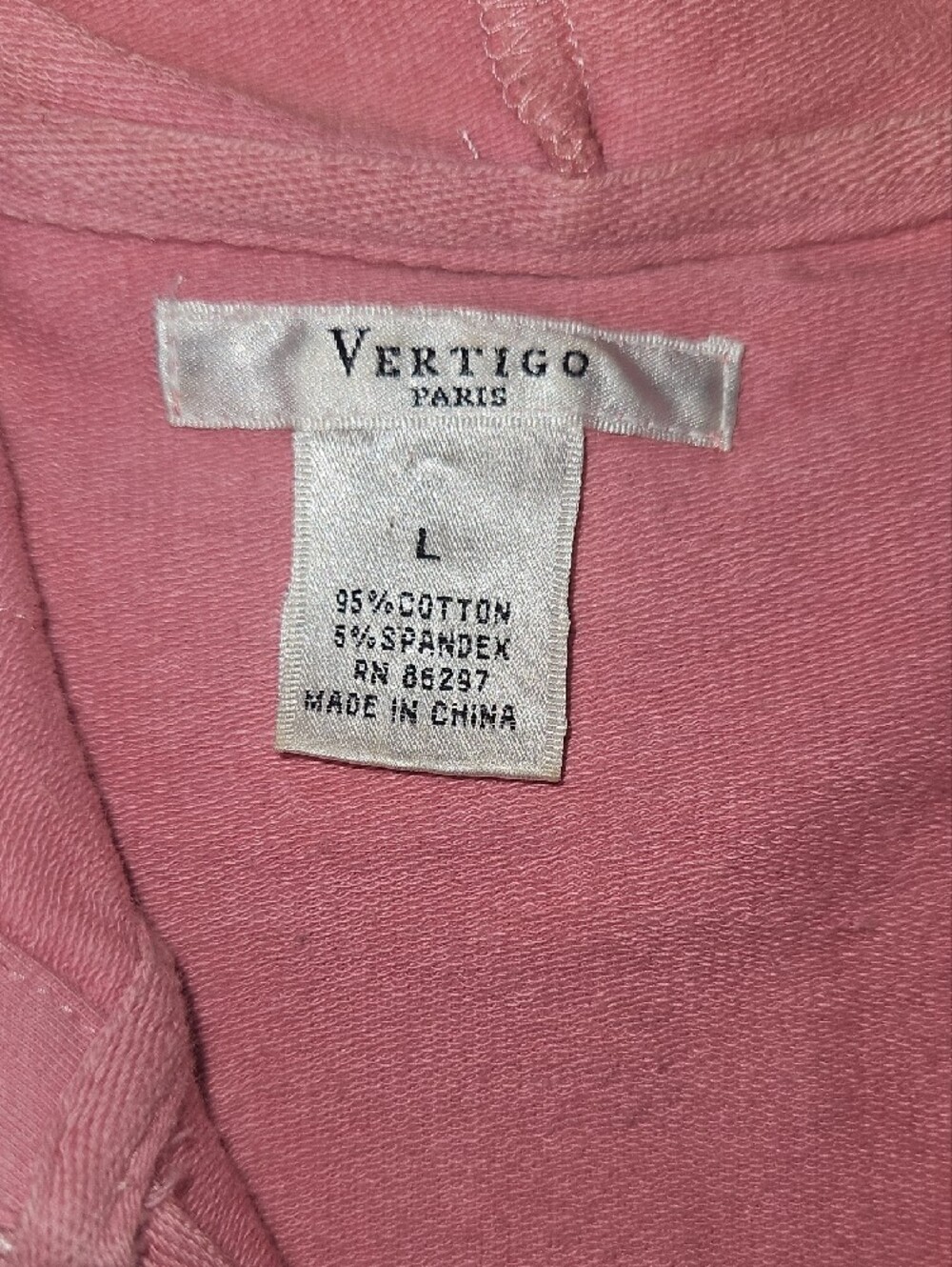 Vertigo Paris Pink Lace-Trim Hooded Zip Jacket Large - Picture 9 of 9